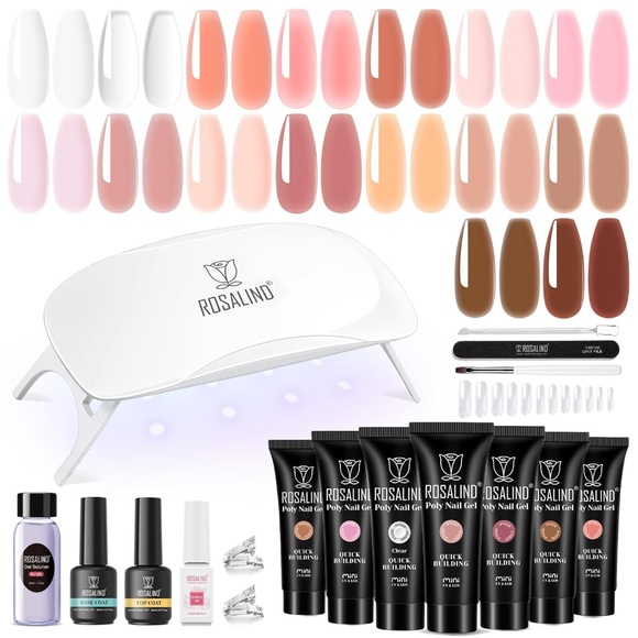 Rosalind Poly Gel Kit UV Light With 16 Colors - Picture 1 of 8